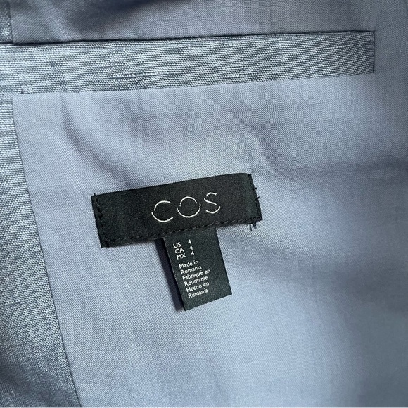 COS Women's Blue Linen Blazer - Picture 4 of 9